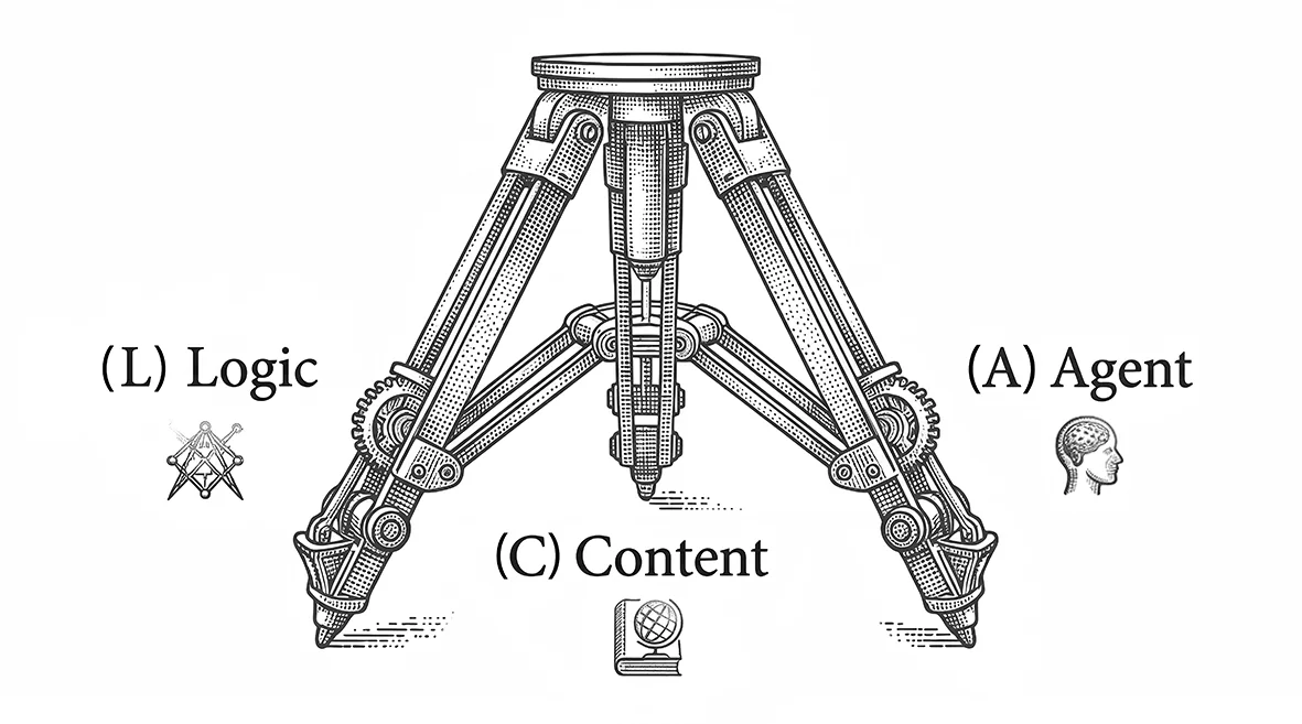 Logic, Content, and Agent: the three components
