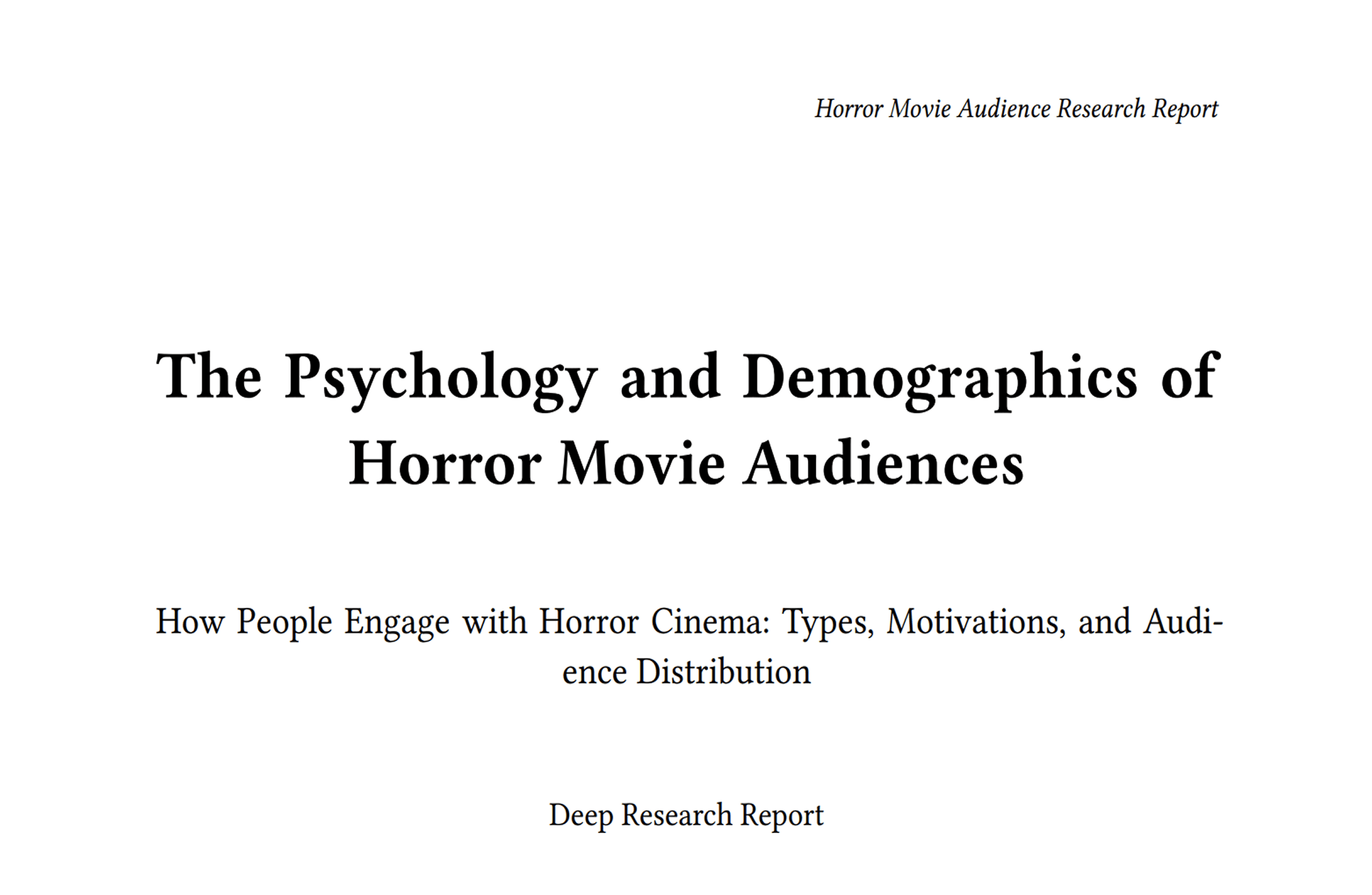 Deep research generation preview